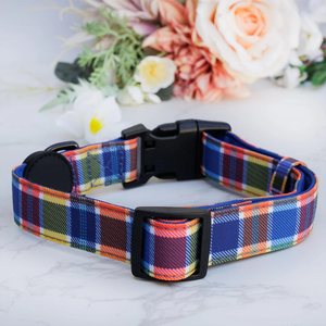 <span class=keywords><strong>Collar</strong></span> Clásico para Perro con Diseño a Cuadros Campestres, Lona Resistente con Forro de Neopreno Suave, <span class=keywords><strong>Collar</strong></span> Ajustable para Mascotas con Hebilla Resistente - Product Image 2