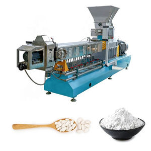 Extrudeuse à double vis pour la production de fécule de manioc modifiée, machine d'extrusion en acier inoxydable avec moteur Siemens, haute efficacité, pré-gélification - Product Image 2