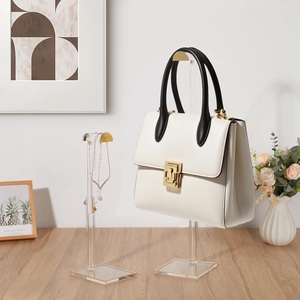 Sang trọng tùy chỉnh <span class=keywords><strong>Acrylic</strong></span> hiển thị đứng cho túi xách có thể điều chỉnh PURSE Rack cho nhà cửa hàng tủ quần áo Boutique truy cập - Product Image 3