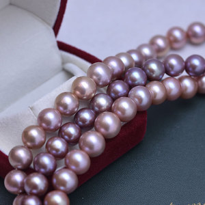 สร้อยคอมุกขาวขนาดใหญ่ 10-11 มม. ทรงกลม แสงสว่างสวยงาม พร้อมจี้เจ้าหญิง ตัวเรือนทอง 18K แบบสี่กรงเล็บ ประดับเพชรซิร์คอน พร้อมสายคล้องคอ - Product Image 4