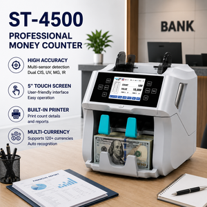 Compteur <span class=keywords><strong>de</strong></span> <span class=keywords><strong>billets</strong></span> <span class=keywords><strong>de</strong></span> <span class=keywords><strong>banque</strong></span> <span class=keywords><strong>de</strong></span> qualité bancaire à 2 poches, <span class=keywords><strong>trieuse</strong></span> <span class=keywords><strong>de</strong></span> <span class=keywords><strong>billets</strong></span> à valeur mixte double CIS pour devises mondiales, testée par la BCE - Product Image 1