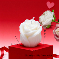 Valentinstag-Geschenke für Liebende Sojawachs Handgemachte Wohndekor-Kerzen Maßgeschneiderte Aromakerzen Blumen-Rosen-Duftkerzen