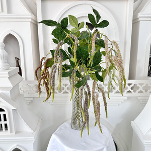 Queyiyi Fleurs Artificielles Branches de Peuplier en Plumes 12 Pièces Blanc Rose Rouge Jaune Orange Marron Bleu Vert Violet Décoration Maison - Product Image 3