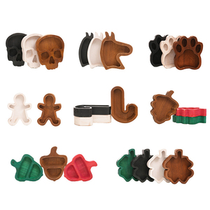 FORHER 나무 캔들 그릇 나무 반죽 그릇 소박한 장식용 손으로 조각한 나무 반죽 그릇 (캔들 제작용) - Product Image 2