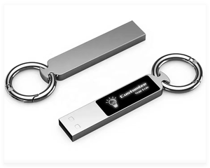 Clé USB promotionnelle élégante avec lumière LED colorée, clé USB flash en métal mince avec logo brillant, un cadeau idéal - Product Image 1