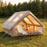 Carpa Inflable Ligera de Doble Capa para 6-10 Personas, Portátil, Impermeable, Fácil de Instalar, para Exteriores, de Oxford, para las Cuatro Estaciones