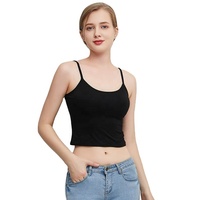 Al por mayor nuevo estilo Modal mujer correa ajustable acolchado sujetador sujetadores corto tanque Top camisola