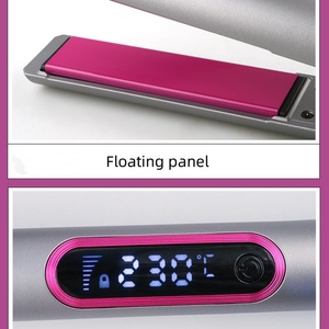 Lisseur de cheveux électrique portable 2 en 1 avec plaque en aluminium flottante et contrôle de la température - Product Image 6