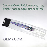 Umpan Pancing Logam Air Asin OEM 150g-800g untuk Trolling Ikan Besar di Laut Dalam, Cepat Tenggelam, Jigging, Bercahaya UV, Jig Vertikal Kecepatan Tinggi