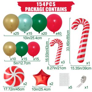 Kit d'arche <span class=keywords><strong>de</strong></span> ballons rouge, vert et or en forme <span class=keywords><strong>de</strong></span> canne à sucre, décoration <span class=keywords><strong>de</strong></span> <span class=keywords><strong>cheminée</strong></span> <span class=keywords><strong>de</strong></span> Noël, toile <span class=keywords><strong>de</strong></span> fond pour fête intérieure, fournitures <span class=keywords><strong>de</strong></span> décoration - Product Image 2