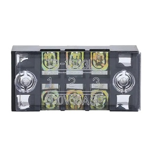 Vít khối thiết bị đầu cuối TB-1503 cách điện Brass 600V 15A 3 cực hàn Dải thiết bị đầu cuối - Product Image 1