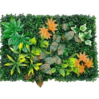 Tanaman Panel dinding luar ruangan, 60cm X 40cm bunga plastik ringan tahan UV penggunaan