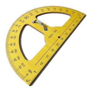 Protractor NERS Teaching Equipment 180 Degree Wooden Blackboard Protractor With Steel Handle