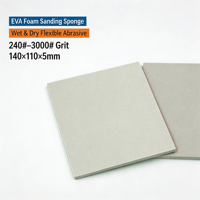 Bloc de ponçage en éponge EVA Fortunebrasive 140x110x5mm, forme rectangulaire, grain 240-3000, carbure de silicium, surface incurvée, OEM, pour coques de téléphone, bois