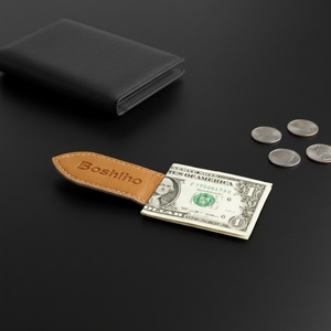 Boshiho - Cartera con Clip para Billetes de Cuero Genuino Hecha a Mano Estilo Vintage, Tarjetero, Organizador de Billetes, Forro de Algodón Orgánico - Product Image 2