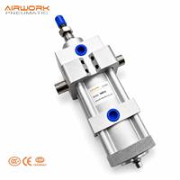 AIRWORK NNFA063/0030/0030TC(S) Cilindro Neumático de Pistón de 3 Posiciones, Especial para Máquinas Ensacadoras de Cemento en Plantas de Cemento