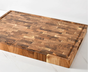 Blocs de boucher en bois dur à grain bout avec rainures pour le jus - Product Image 4