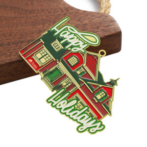Marcapáginas de Metal Personalizado OEM, Artesanía en Metal, Marcapáginas con Logotipo UV Pintado, Felices Fiestas - Product Image 6