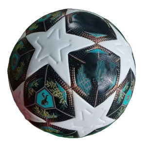 Professional Players Sports Euro Soccer Ball Regular Size 5 Personalized Logo PU Material Durable Indoor/Outdoor Thermal Bonded - Product Image 1