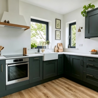 Meuble de cuisine de luxe sur mesure, armoire de rangement complète en bois, meuble modulaire moderne, îlot de cuisine prêt à assembler