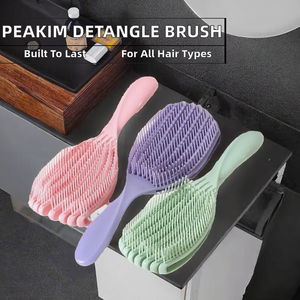 Peakim Hollow Vented Detangling Hair <strong>Brush</strong> with 8 9 Row Vent Nylon Bristles for Dry Octopus Women Men Styling <strong>Curly</strong> - Product Image 2