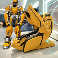 Fauteuil de massage robotique pliable pour le corps entier à gravité zéro avec commande vocale, luxe, shiatsu et physiothérapie infrarouge