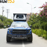 Carpa de Techo Rígido Extensible Moderna Huntoo, Impermeable, Ligera, con Sistema de Liberación Rápida, Plegable para 2 Personas, para Camioneta