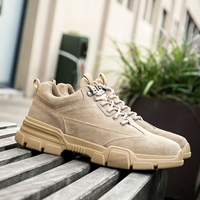 Sepatu Keselamatan Baja Anti-Tusuk Anti-Hantaman Berkualitas Tinggi, Model Low Cut, untuk Industri Pertambangan, Bagian Atas Suede Imitasi, Sol Baja, Cocok untuk Musim Panas