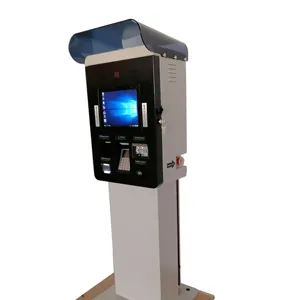 Waterproof Shading Estacionamento Pay Machine Cartão Dispenser QR POS Terminal Win 10 Pequena Estação EPP Bill Payment Quiosque