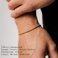 Bracelet chaîne personnalisé pour homme EMANCO, bijoux punk européens et américains, vente en gros, vente directe, dropshipping
