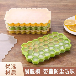 Bandeja de silicona tipo panal para cubitos de hielo, 37 rejillas, molde apilable para hacer hielo DIY, herramienta de cocina apta para congelador - Product Image 5