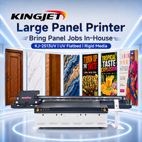 Impresora UV Kingjet de 2500*1300 mm, 4-8 Cabezales de Impresión Industriales, 1200 dpi, Impresora de Inyección de Tinta Ultravioleta de Formato Grande