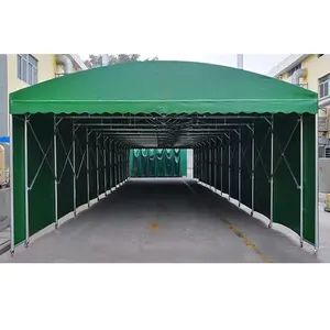 Vendita all'ingrosso calda Push and Pull Garage pieghevole Carport mobile parcheggio magazzino tenda impermeabile autolavaggio tenda