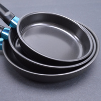 14cm 16cm 18cm Wajan Besi Anti Lengket Wajan Datar Gaya Cina Panci Sup Set Wajan Penggorengan