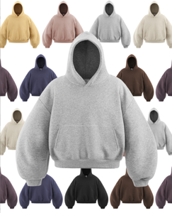Sudadera Corta con Capucha Bent Knife 26, Nuevo Producto Otoño/Invierno, Sudadera Americana de Felpa, Sudadera de Felpa Color Cáscara de Huevo - Product Image 1