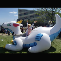 Mascotte gonflable géante personnalisée, jouets de piscine, dragon gonflable en pvc pour la publicité