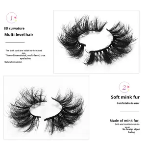 Pestañas postizas de pelo de visón vegano hechas a mano 5 pares Navidad gruesa D para cola de pez suave Natural 15mm Mix MIMU Tray - Product Image 5