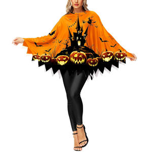 Horror Halloween calabaza Castillo diseño Casual capas disfraces fiesta Cosplay Tops sublimación logotipo personalizado elegante camiseta <span class=keywords><strong>ropa</strong></span> - Product Image 6