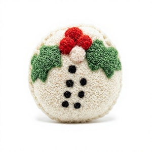 Adorno Navideño de Fieltro de Lana Hecho a Mano, Muñeco de Nieve Ecológico para Colgar en la Pared, Decoración Interior con Bordado de Aloe, Estilo Tradicional - Product Image 2