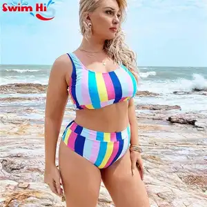 Kunden spezifische Badeanzug Frauen Oem Bikini Hot Sale Custom Print Badeanzüge Plus Size Bade bekleidung für dicke Frauen