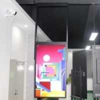 Écran LCD 55'' Affichage numérique Moniteur TV 3000cd Haute luminosité Fenêtre orientée vers le magasin de détail Centre commercial Publicité Suspension au plafond