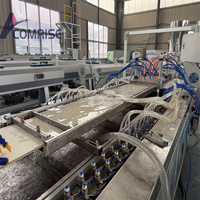 Machine d'extrusion de panneaux décoratifs pour revêtement mural intérieur en fibre de bambou, WPC de haute qualité, design à double vis, étanche et ignifuge