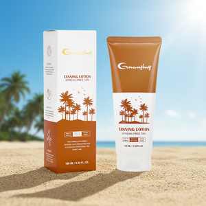 Loción Bronceadora Natural Personalizada con Aloe Vera y Aceite de Coco, Tono Medio a Oscuro, Luminosa para el Cuerpo, Loción Bronceadora para Piel Negra de Fábrica - Product Image 1