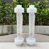 Débitmètre à flotteur en PVDF résistant à la corrosion acide forte DN15/20/25 pour transfert d'eau, type pipeline plastique, Chuanli LZS-50 Rotamètre