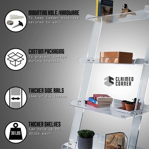 Estantería de Acrílico Transparente Moderna Personalizada YAGELI con Color, Forma, Tamaño y Logotipo a Medida para Uso en Oficina/Hogar, Venta al Por Mayor - Product Image 4