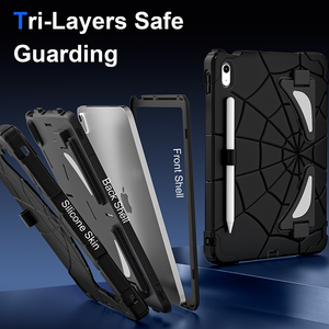 Funda Universal de Silicona a Prueba de Golpes para <span class=keywords><strong>iPad</strong></span> 10.ª Generación 10.9 2022 <span class=keywords><strong>A2696</strong></span> / 11.ª Generación A16 2025 A3354, con Soporte Plegable para Niños - Product Image 3