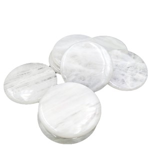 Patchs en cristal blanc pour le contour des yeux, 50 mm, rondes, en jade, pour extensions de cils - Product Image 2
