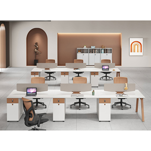 Station de travail à panneaux de bois MFC verrouillable en option, armoire de rangement avec fonction modulaire pour le personnel de bureau, meubles à usage domestique - Product Image 1