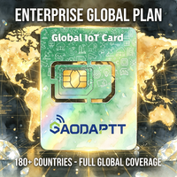 Tarjeta SIM IOT GaodaPTT Plan Básico, Tarjeta SIM IOT 4G para Walkie Talkie PoC, Radio Bidireccional, Conmutación Automática de Red, Conexión Global