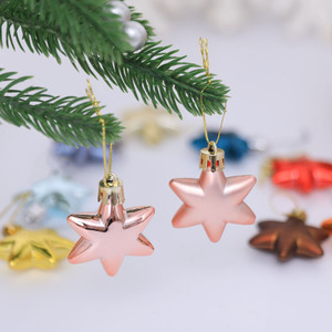 New Christmas Festival Decor Electroplated Hexagonal Star Xmas <b>Tree</b> Hanging Ornaments Wholesale - Product Image 1